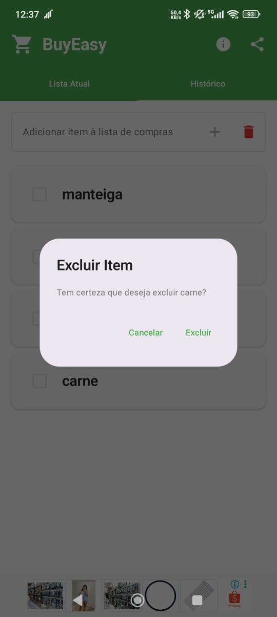 Histórico de compras